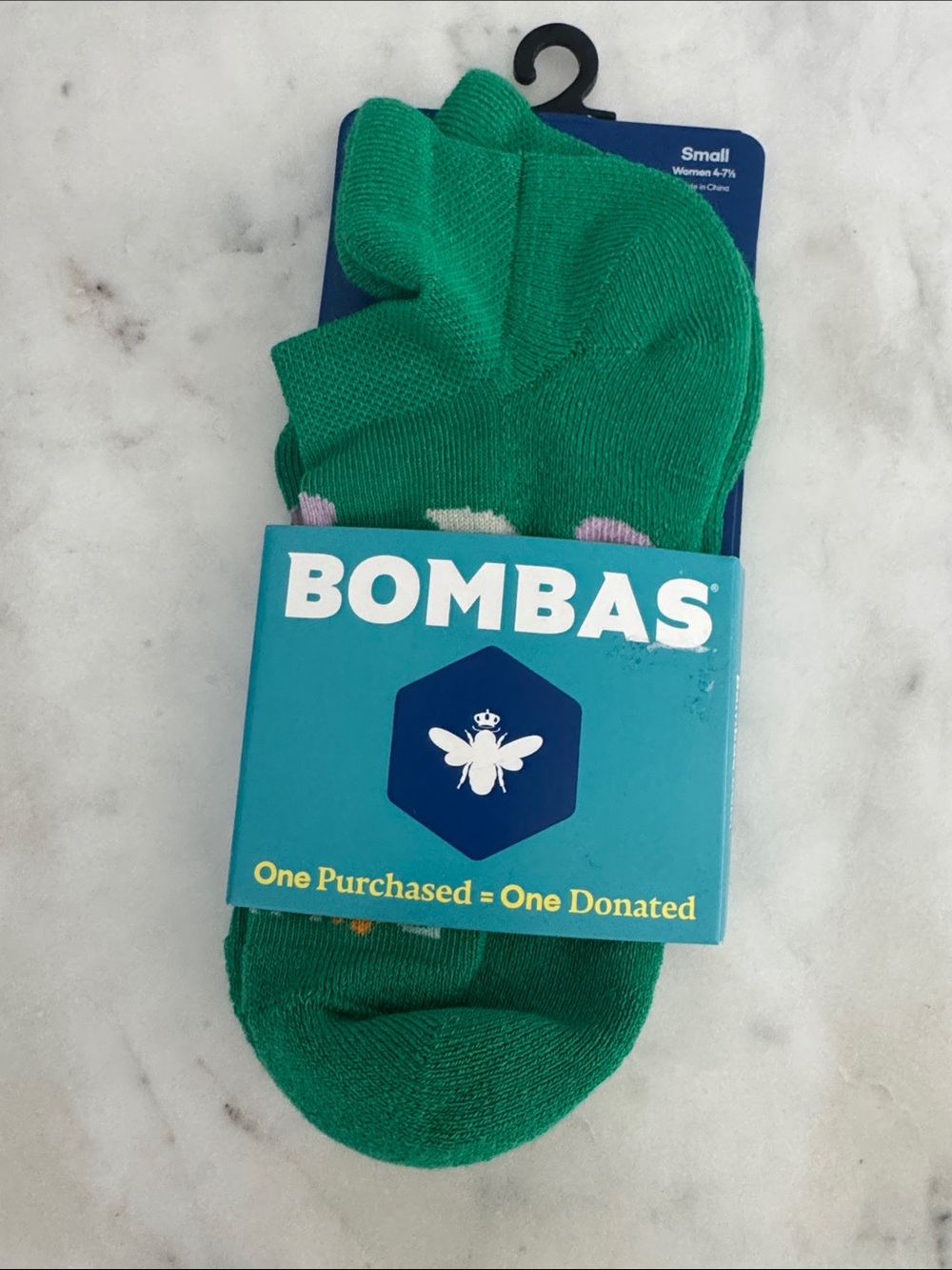 Bombas Men's Green Ankle Socks with Subtle Accent Dots